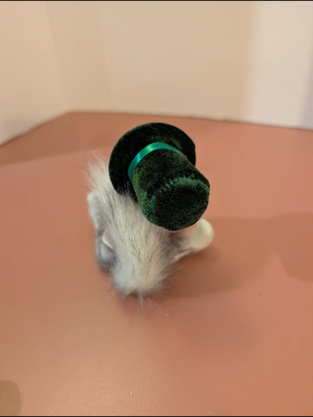 Annalee 2017 Green St. Patrick's Day Cat Figurine with Shamrock - 4.75 Inches